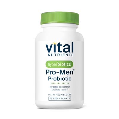 Hyperbiotics Vital Nutrients Pro Men Probiotics Vegan Advanced Probiotics for Men Clinically Studied for Prostate Health, Digestive Balance and Gut Health Gluten, Dairy, Soy Free 60 Tablets