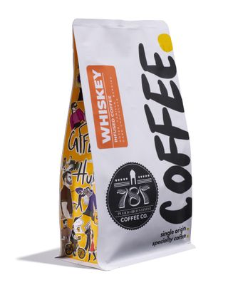 Whiskey Infused Coffee Beans, 787 Coffee, Dark Chocolate and Vanilla Notes, 8 oz
