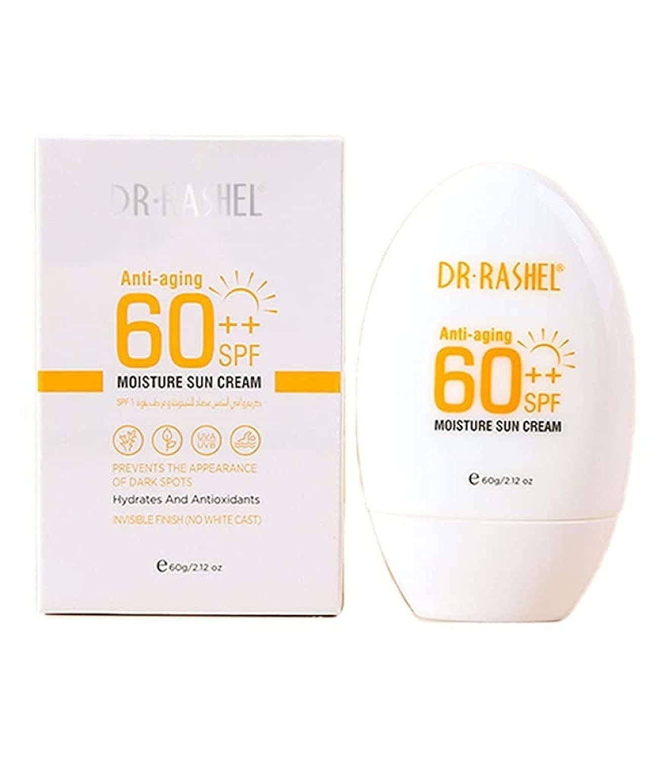 DR.RASHEL Dr Rashel Anti Aging 60 SPF Moisture Sun Cream, Size 60g, 2.12 Oz (Pack Of 1)