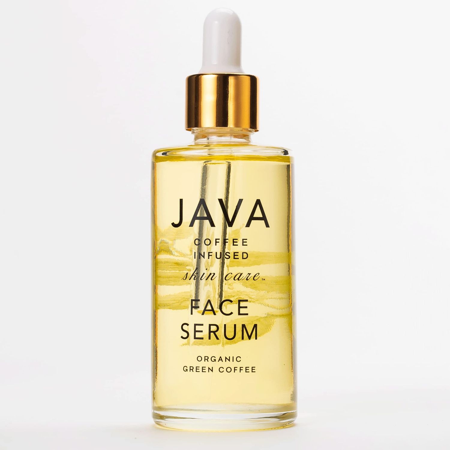 Caffeine Face Serum Oil with Pure Natural Organic Green Coffee Arabica Bean Extract, Rosehip Argan Oil - Hydrating Anti Aging Face Serum for Women Men - Java Skin Care