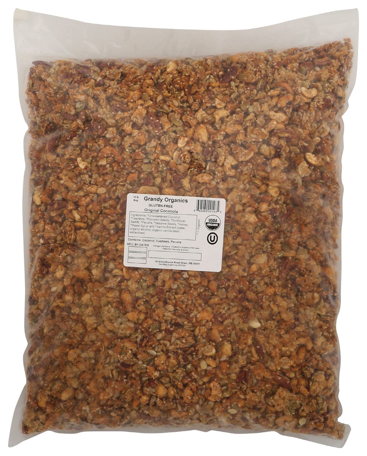 Grandy Oats Organic Original Coconola Granola, Grain Free, Keto Certified, 10 LB (Pack of 1)