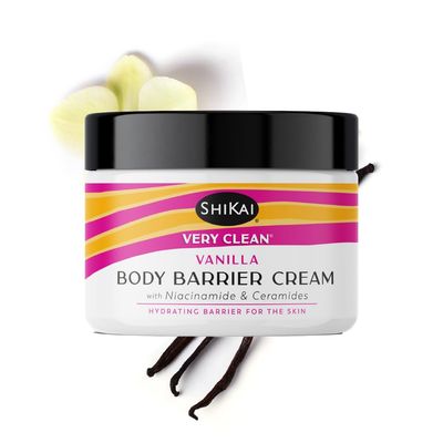 ShiKai Very Clean Moisturizing Body Barrier Cream (Vanilla, 4.5 oz) Hydrating Barrier for the Skin With Niacinamide, Ceramides, Shea Butter