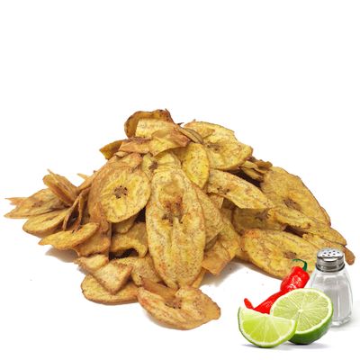 Zambos Plantain Chips: Spicy with Chili,Lime and Salt (Tajaditas de Pl tano con Chile Lim n y Sal) Crunchy with spicy taste that many like Salvajes del Tr pico 5.46 ounces (155grams) 3 pack