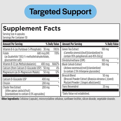 PureFormulas Balance for Her - Hormone Balance for Women - DIM, Black Cohosh, Calcium D-Glucarate, EGCg Green Tea Extract Chaste Tree Supplement for Mood Support Estrogen Metabolism -120 Capsules