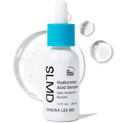 SLMD by Dr. Pimple Popper - Hyaluronic Acid Serum 1.0 fl. oz, Daily Hydration Booster with Squalane for Smooth, Dewy Skin - Lightweight, Fast-Absorbing Face Moisture for All Skin Types
