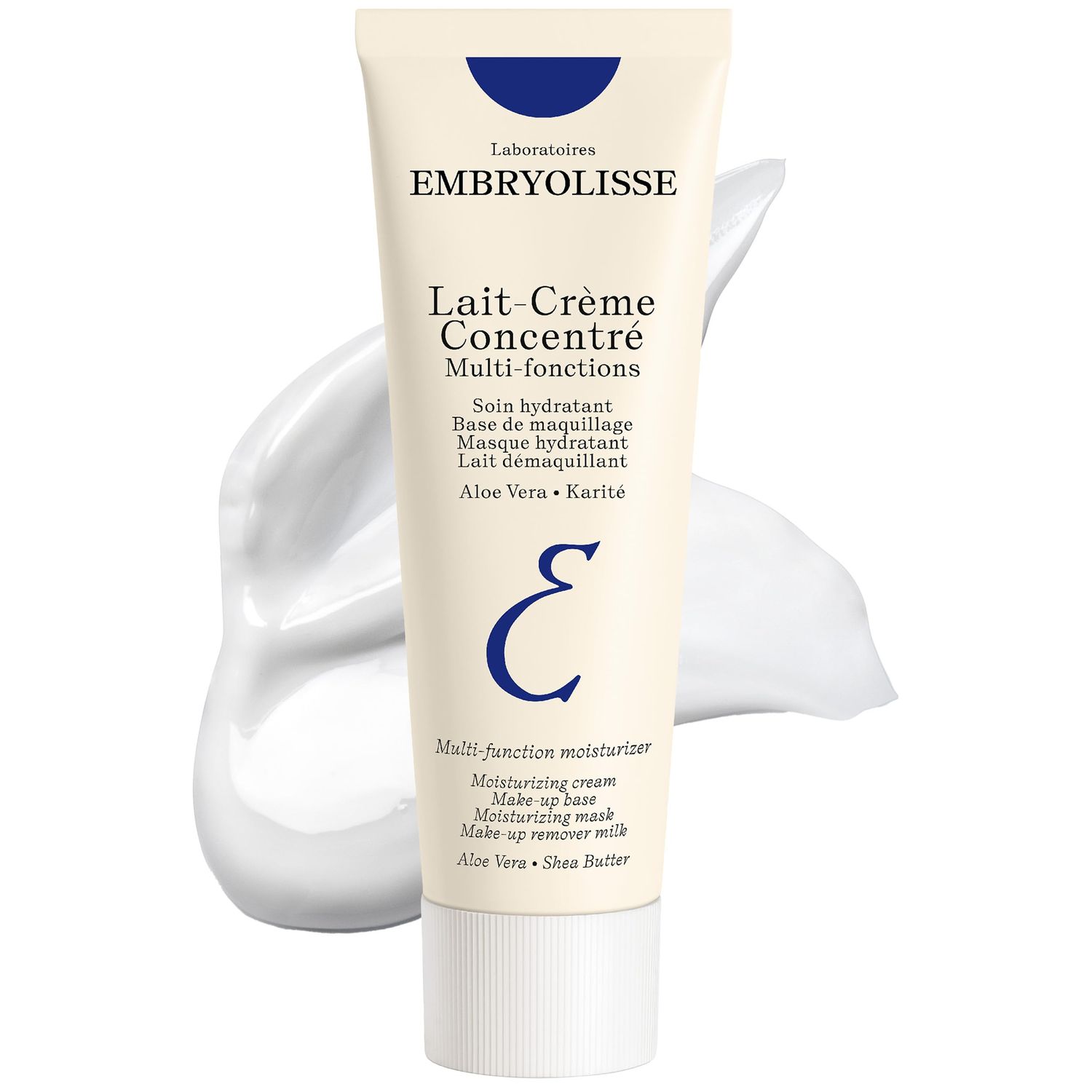 Embryolisse Lait-Cr me Concentr Multifunction Daily Moisturizer, Makeup Primer, and Makeup Remover. French Face Cream With Shea Butter Aloe Vera, Suitable for All Skin Types, 2.54 Fl Oz