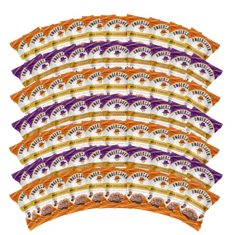 Undercover Chocolate Quinoa Crisps - Milk Chocolate Variety Pack 70-Count, Individually Wrapped Crisps Gluten Free, Nut-Free, Allergen Friendly, Kosher