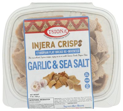 TSIONA FOODS Garlic Sea Salt Injera Crisps, 6 OZ