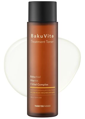 THANKYOU FARMER BakuVita Treatment Toner With Retinol Alternative Bakuchiol, Vitamin CE, Hydrating, Slow Aging, Vegan Korean Face Toner, 7.03 Fl oz (200ml)