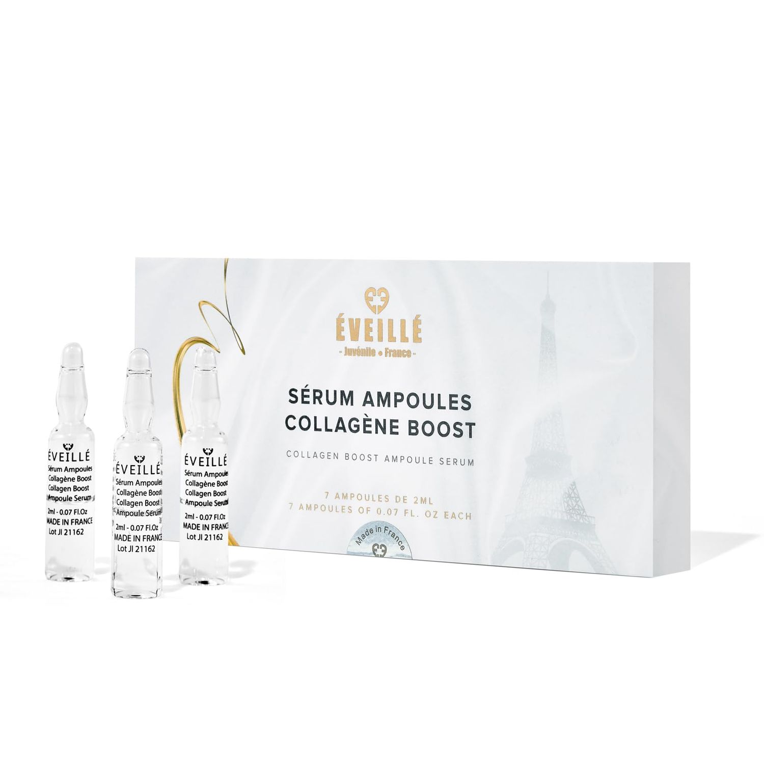 Eveill Collagen Boost Ampoule Serum, 7 Ampoules of 0.07 fl oz Each (Single Pack)