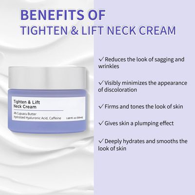 YG LianKai Tighten and Lift Neck Firming Cream, Neck Creams for Tightening Lifting Sagging Skin Hydrating, Help Reduce Fine Lines Wrinkles