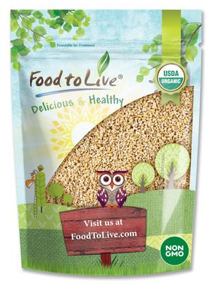 Food to Live Organic Steel Cut Oats, 6 Pounds - 100 Whole Grain Irish Oats, Quick Cooking Oatmeal, Non-GMO Cereal, Non-Irradiated, Vegan, Bulk, Product of the USA