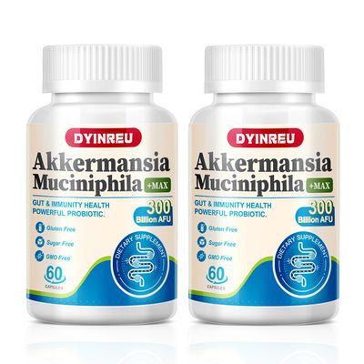 Akkermansia Muciniphila 300 Billion AFU Increases GLP-1, Probiotics for Digestive, Gut, Immune Overall Health,Enhances Gut Digestive Lining function, A Live Probioticsfor Women Men,60 Capsules