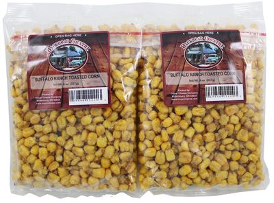 Backroad Country Buffalo Ranch Toasted Corn Nuts, 8 Ounce Bag (Pack of 2)