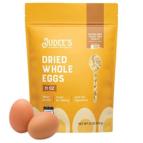 Judee s Dried Whole Egg Powder 11 oz - Baking Supplies - Delicious and 100 Gluten-Free - Great for Breakfast, Baking, and Camping Meals - Simplifies Outdoor Cooking Preparation