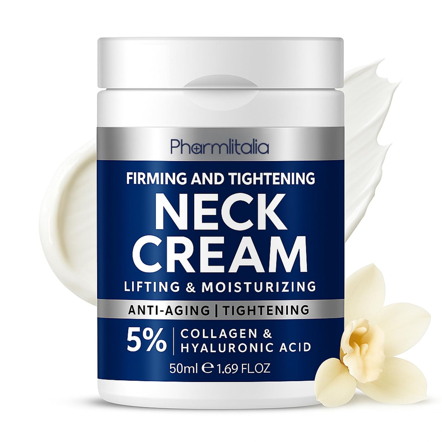 Neck Firming Cream Tightening Lifting Sagging Skin - Skin Tightening Cream for Face - Decollete Chest, Under Chin Firming for Older Women - Neck Wrinkles Treatment with Collagen Hyaluronic Acid