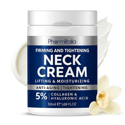 Neck Firming Cream Tightening Lifting Sagging Skin - Skin Tightening Cream for Face - Decollete Chest, Under Chin Firming for Older Women - Neck Wrinkles Treatment with Collagen Hyaluronic Acid