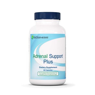 Nutra Biogenesis Adrenal Support Plus - Adrenal Support Supplements for Women Men, Adrenal Complex with Pregnenolone, DHEA Herbs for Daily Calm, Energy Focus Support - 60 Capsules