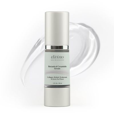 Revitalize Your Skin with Botanical Ceramide Serum - Collagen, Retinol, Hyaluronic Green Tea Power. Revealing Radiant, Strengthened Skin
