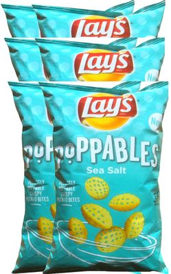 Lay&#39;s Poppables Sea Salt Perfectly Poppable Crispy Potato Bites Net Wt 5 Oz (6)