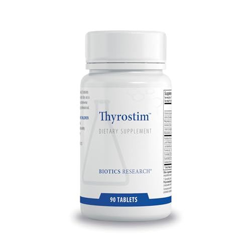 Biotics Research Thyrostim -Endocrine Support, Balance Thyroid Hormones, T3, T4. Support Thyroid Gland, Boost Metabolism, Aid in Digestion. Support Nervous System 90 Tablets