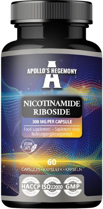 APOLLO&#39;S HEGEMONY Nicotinamide Riboside (NR) 300 mg - 60 Niacin Vegan Capsules - 2 Months Supply - NAD Precursor - Vitamin B3 Supplement to Support Energy Metabolism and Reduce Tiredness