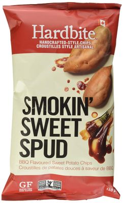 HARDBITE Smokin&#39; Sweet Spud Sweet Potato Chips, 150 GR