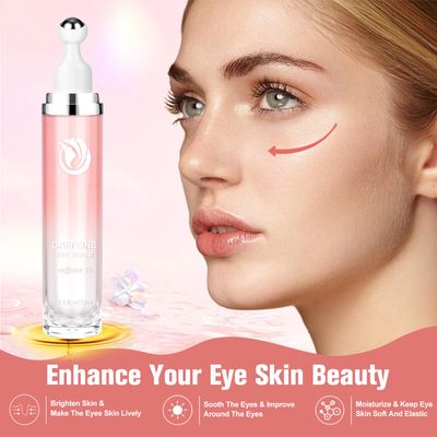 5 Caffeine Eye Serum, Cream with 360 Massage Ball for Puffiness, Fine Lines and Wrinkles, 0.5 fl.oz Under Eye Roller Cream, Efficient in Firming Eyelids