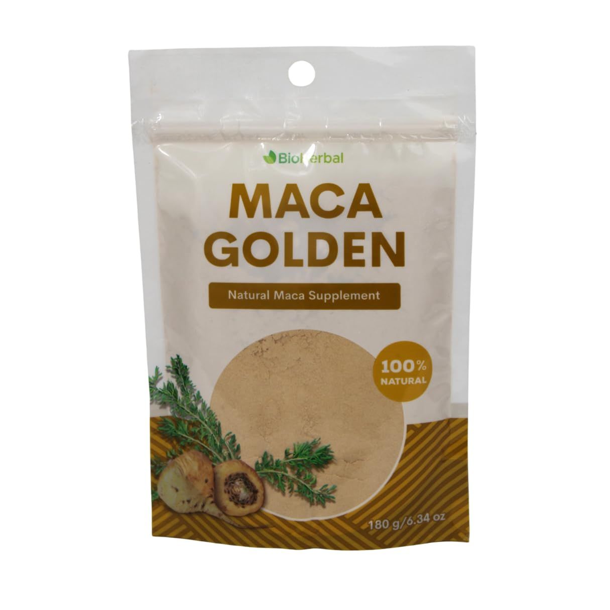 Bio Herbal- MACA GOLDEN (100 Natural) -Pure Root Powder - Great For To Start The Day With Energy.