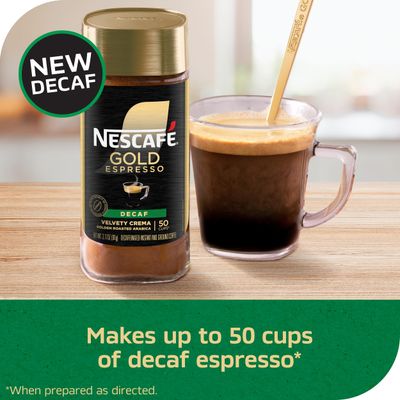 NESCAF Gold Decaf Espresso Intense, Instant Coffee, 3.5 oz