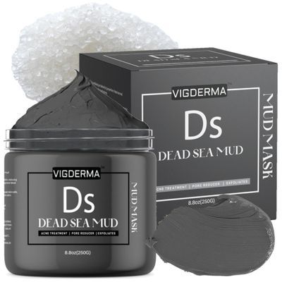VIGDERMA Dead Sea Mud Mask for Face and Body - Spa Quality Pore Minimizer for Acne, Beauty Face and Skin, Natural Skincare for Women, Men - Tightens Skin, Facial Skin Care Face Mask - 8.8 oz