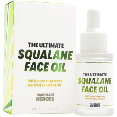 Handmade Heroes 100 Natural Sugarcane Squalane Oil - Gua Sha Facial Moisturizer for Tightening and Wrinkles for an Even Skin Tone and Neck Lift, Neck D collet Oil