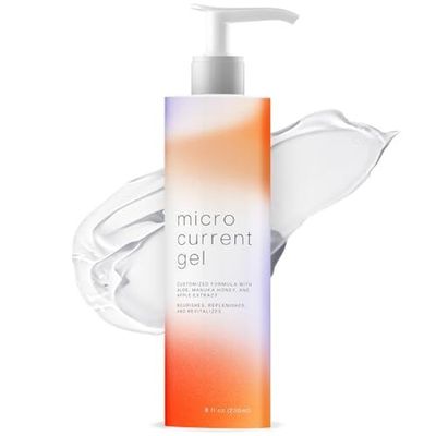 Maplefield 8 oz Microcurrent Gel, Leave-On Facial Conductive Gel with 4 Active Ingredients for Improved Skin, Hydrates, Nourishes, and Rejuvenates, For Most Facial Toning Devices, Made in USA