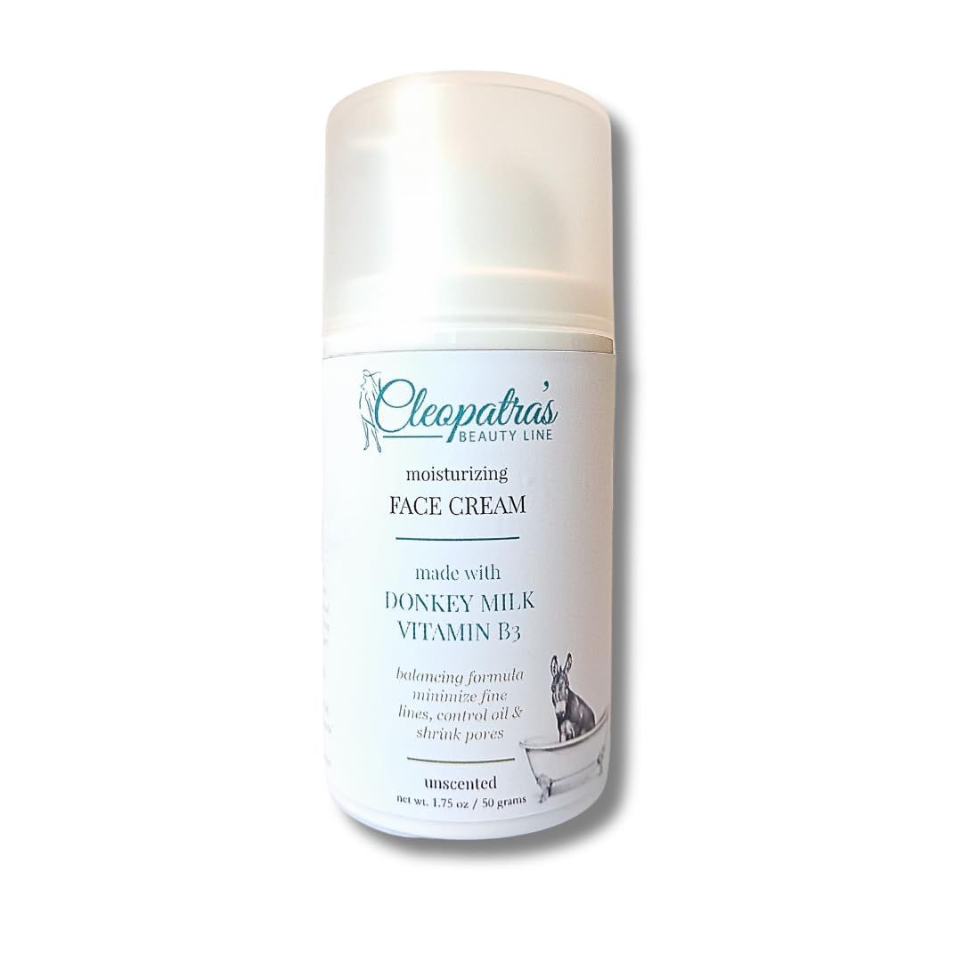 All Natural Donkey Milk Face Cream - Hydrating Moisturizer for Smooth, Radiant Skin, Made in USA