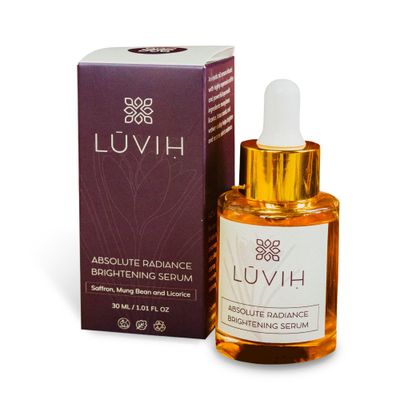 LUVIH - Absolute Radiance Brightening Serum, Nourishing Face Oil Serum for Women Men, Dark Spot Serum with Ayurvedic Herbs, Addresses Dullness While Helping Shield Against Sun Damage, 30 mL