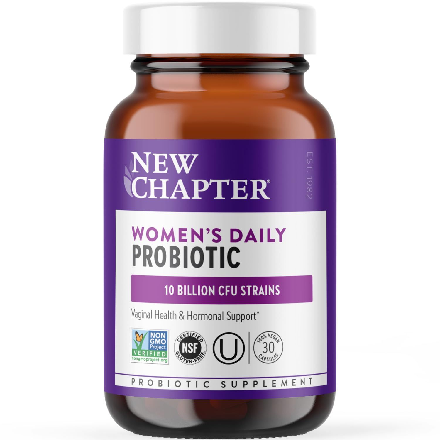 New Chapter Probiotics for Women - 30 ct (1 Month Supply), Women&#39;s Daily Probiotic with Prebiotics and Probiotics 100 Vegan Soy Free Non-GMO