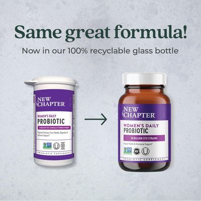 New Chapter Probiotics for Women - 30 ct (1 Month Supply), Women's Daily Probiotic with Prebiotics and Probiotics 100 Vegan Soy Free Non-GMO