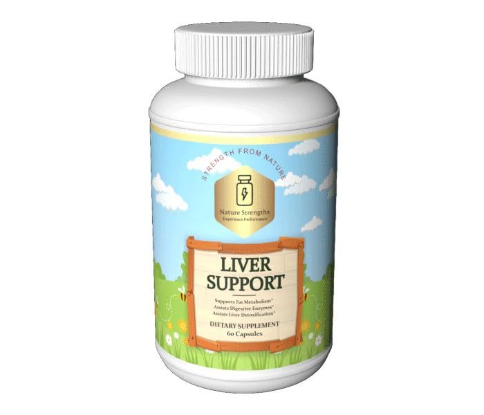 Organic Strength Liver Support - Premium Blend with Milk Thistle, Artichoke, Beetroot More - Supports Metabolism Digestive Enzymes - 60 Veggie Capsules - Blended in USA