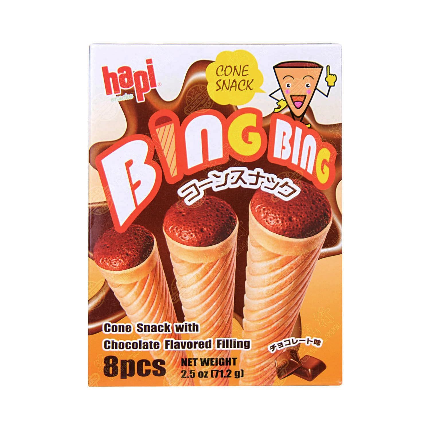 Hapi Chocolate Flavored Filling Wafer Cone Snack, Artificially Flavored, 2.5 Ounces (Pack Of 3)