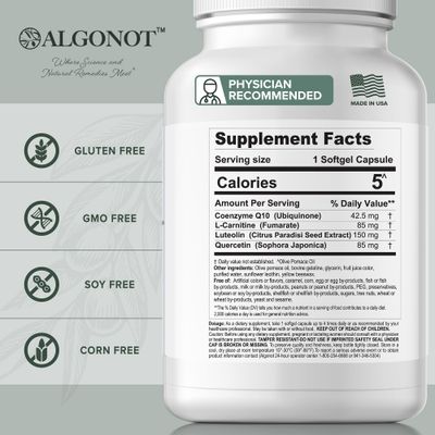 FibroProtek 1 Pack, Physician Recommended - Luteolin Quercetin Included in an Exclusive Combination of Ingredients Including Olive Pomace Oil
