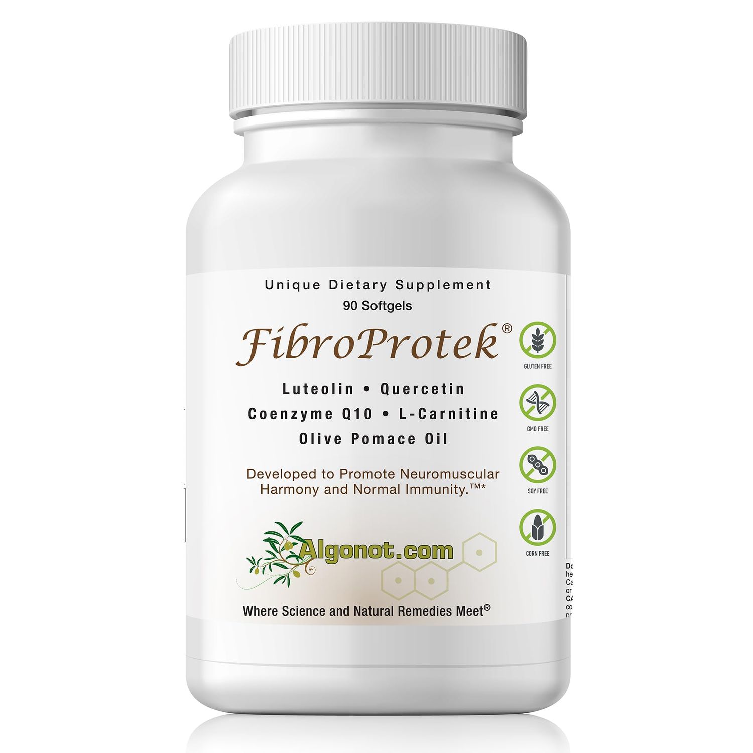 FibroProtek 1 Pack, Physician Recommended - Luteolin Quercetin Included in an Exclusive Combination of Ingredients Including Olive Pomace Oil
