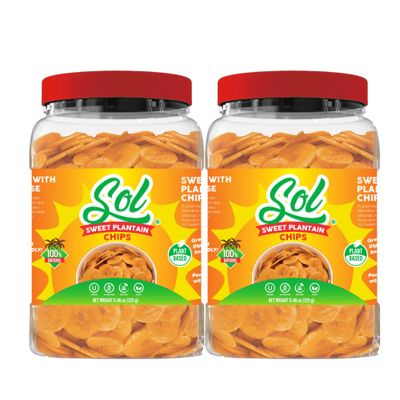 Sol Sweet Plantain Chips - Ripe Plantain Chips - Banana Chips - Healthy Snack - Vegan Snacks - 11.46oz