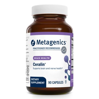Metagenics Ceralin - B Vitamins for Brain Nerve Support - Mitochondrial Support - Non-GMO Gluten-Free - With N-Acetylcysteine, 250 mg Niacin 30 mg Riboflavin - 90 Count