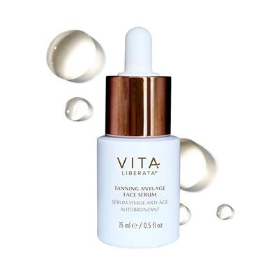 Vita Liberata Anti-Age Face Serum - Dual Action Serum, Deeply Nourishing Hydrating, Customizable Tan, Formulated with Bakuchiol Organic Botanicals, 30ml 0.5 fl oz