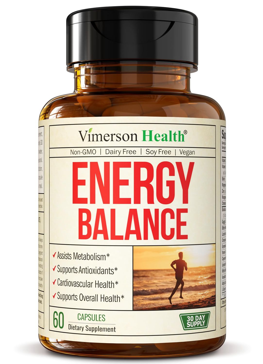 Vanadium with Chromium - Chromium Vanadium Supplement for Caffeine Free Energy and Metabolism Support. With Alpha Lipoic Acid, Cinnamon, Banaba Leaf Bitter Melon Fruit. Non-GMO. Vegan. 60 Capsules