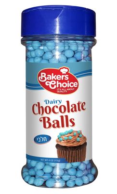 Baker s Choice Crunchy Crispearls - Blue Chocolate Pearls - Kosher Dairy Milk Chocolate Covered Cereal Balls - 4.2 oz.