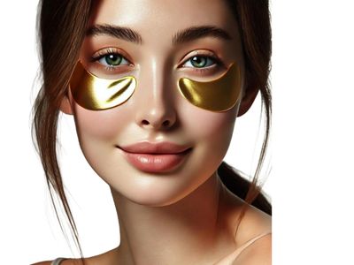 GLANZO eye mask, collagen skin care products, eye patches for puffy eyes, eye masks for dark circles and puffiness, and 24k gold under eye patches (30 pairs)