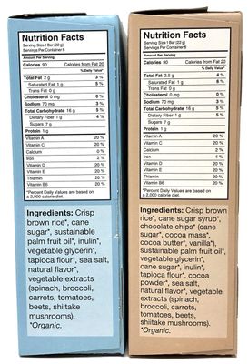 Made Good Organic Crispy Squares Variety Pack of 4 - Vanilla and Chocolate Chip Crispy Squares - Tree-Nut and Peanut-Free, Gluten-Free, Vegan, Kosher (12 Squares Per Flavor)