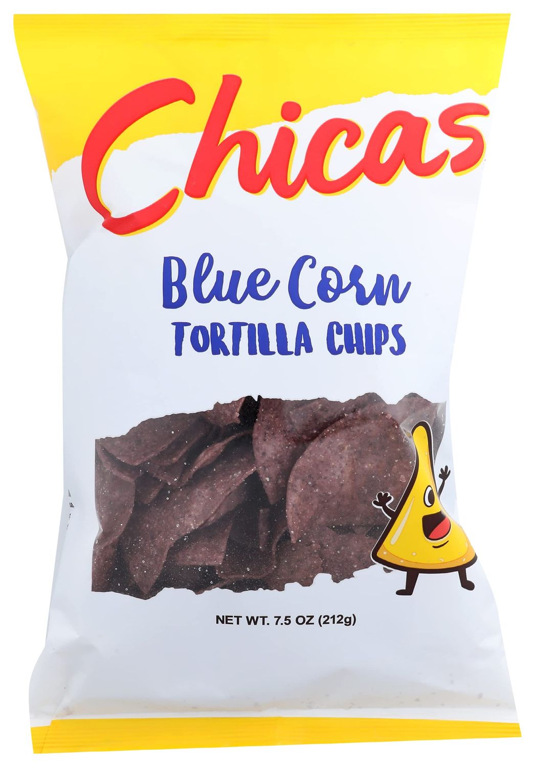 Chicas Blue Corn Tortilla Chips, Vegan, Gluten Free Non-GMO, 7.5 Oz (Pack of 16)