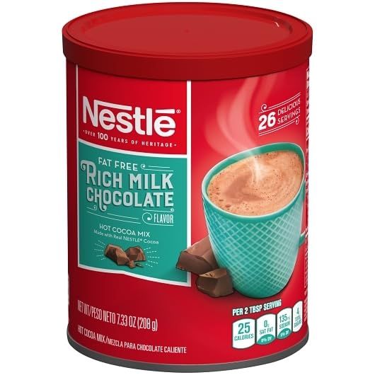 Fat Free Hot Chocolate Mix, 7.33 Oz (2 Pack), 52 Total Servings, wGreenZep Sticker